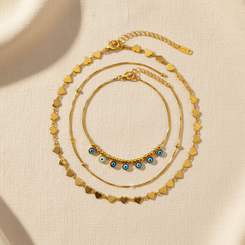 NEW Anklets Flat Lay