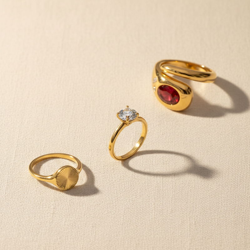 NEW Rings Flat Lay