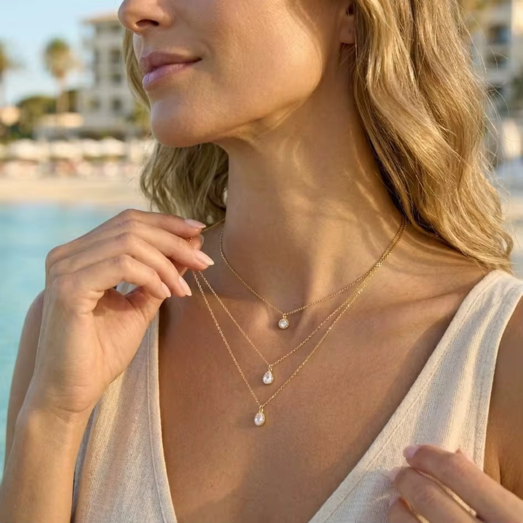 Dewdrop layered Necklace