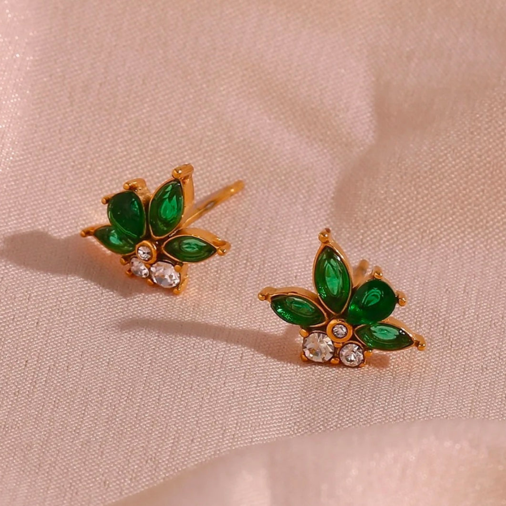 Emerald Bloom Studs