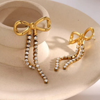 Poise Bow Drop Earrings