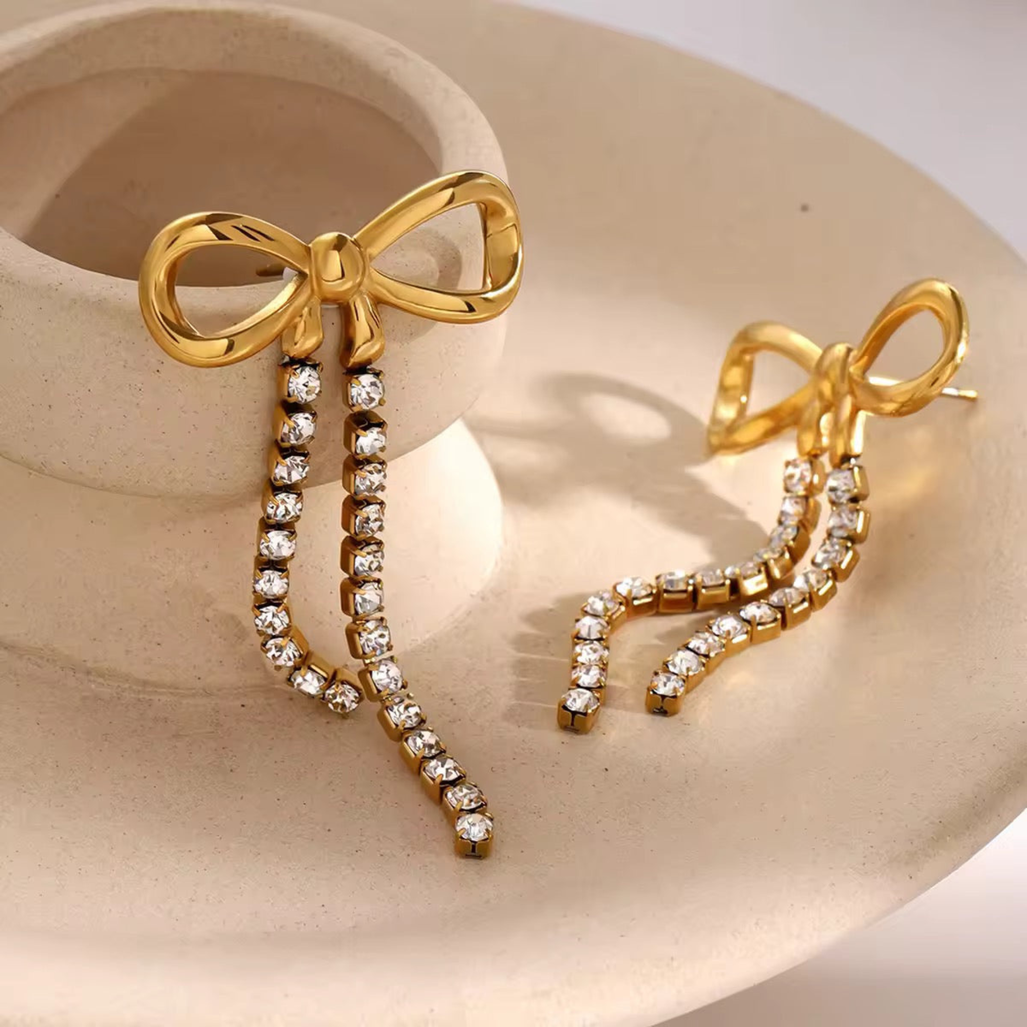 Poise Bow Drop Earrings