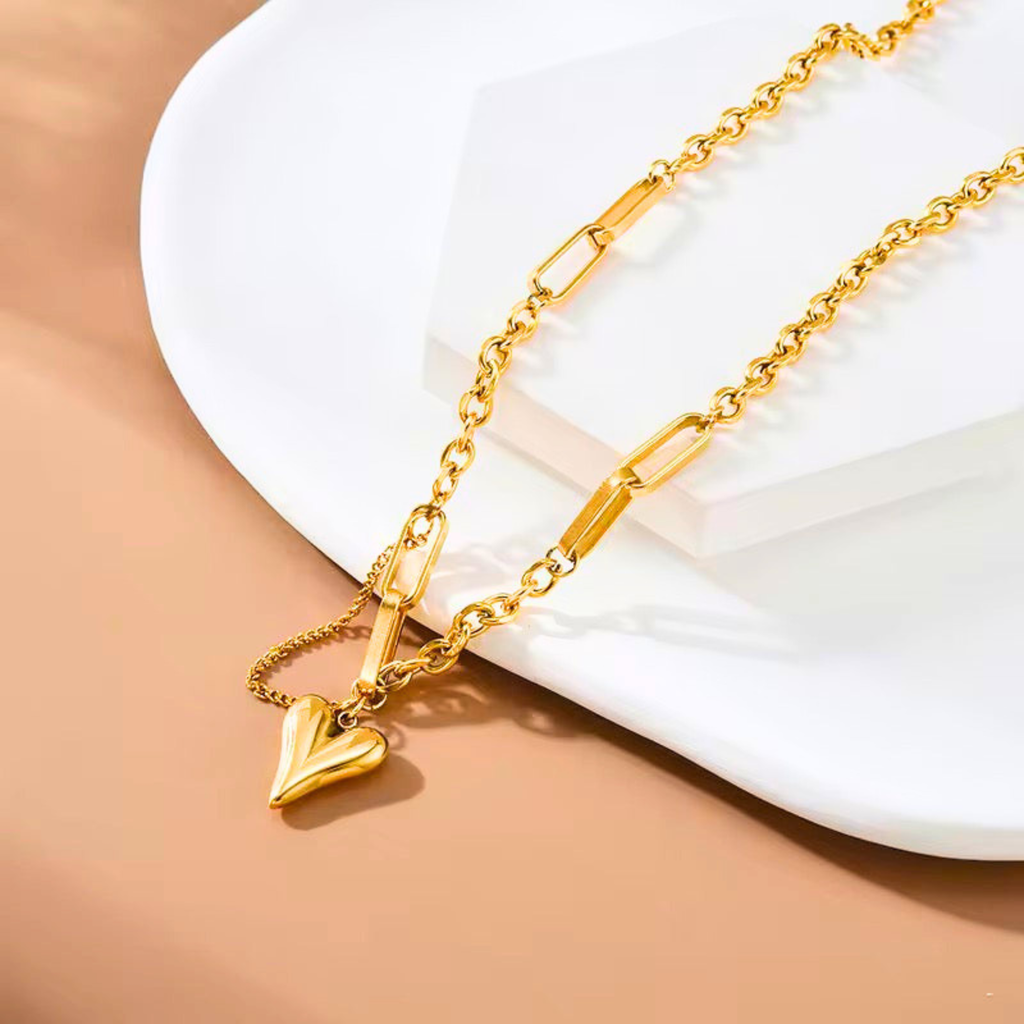 Golden Heartbeat Necklace