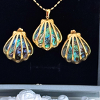 Abalone Shell Set ( Necklace and Earrings)