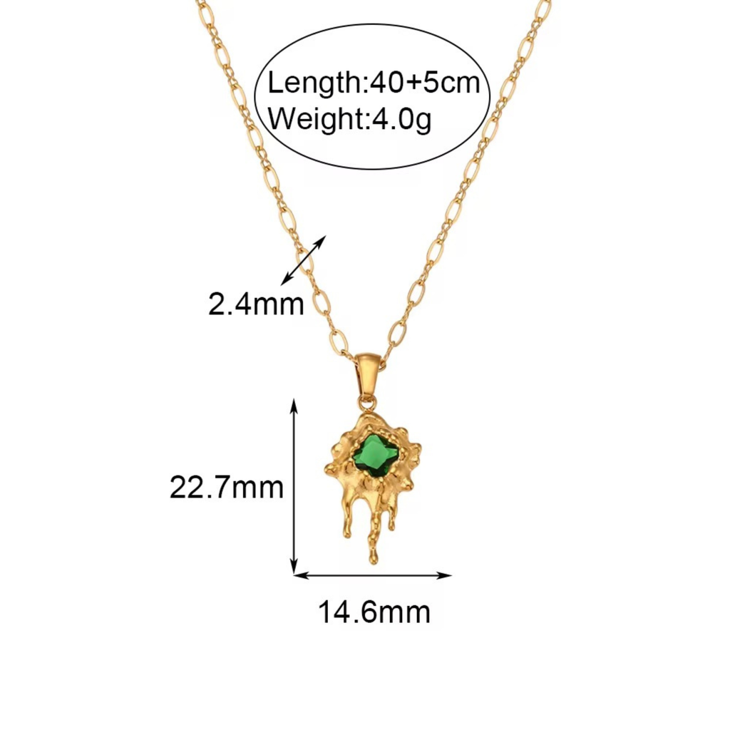 Molten Gold Stone Necklace