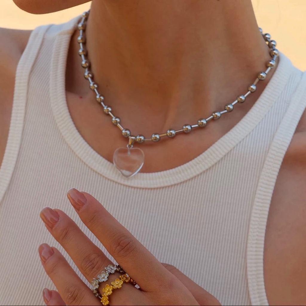Beaded Heart Necklace