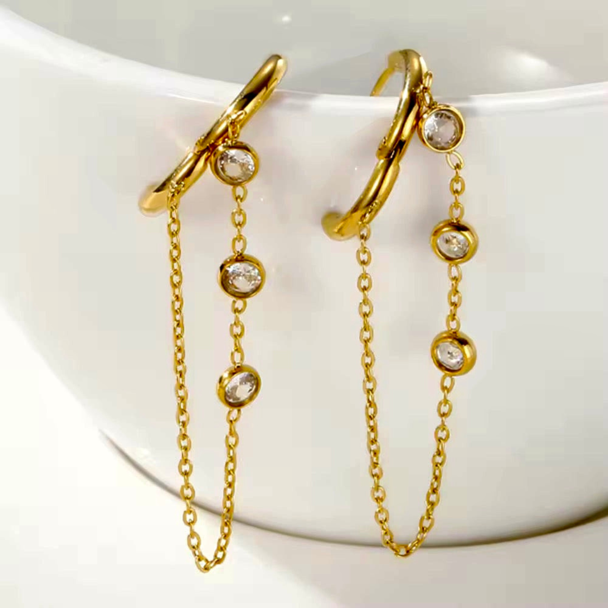 Celeste Chain Drop Earrings