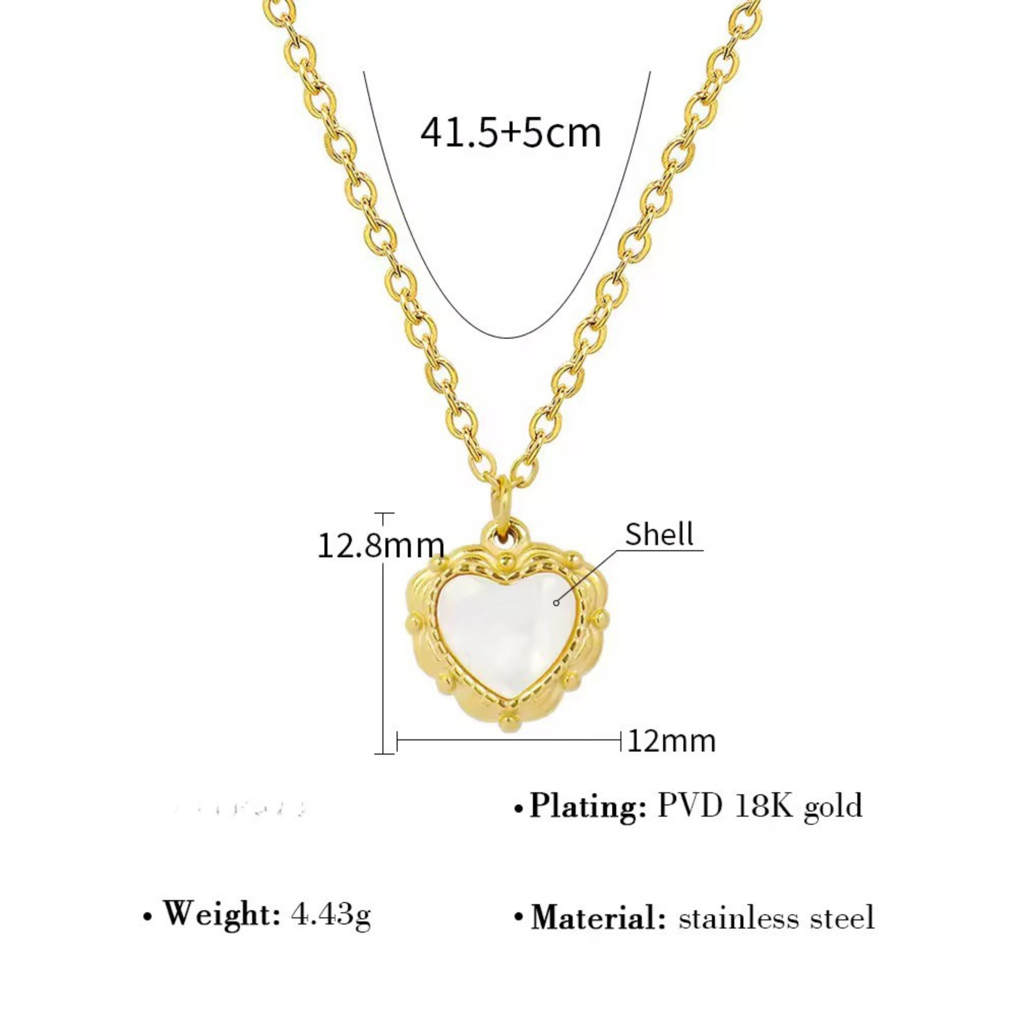 Jane Heart Necklace