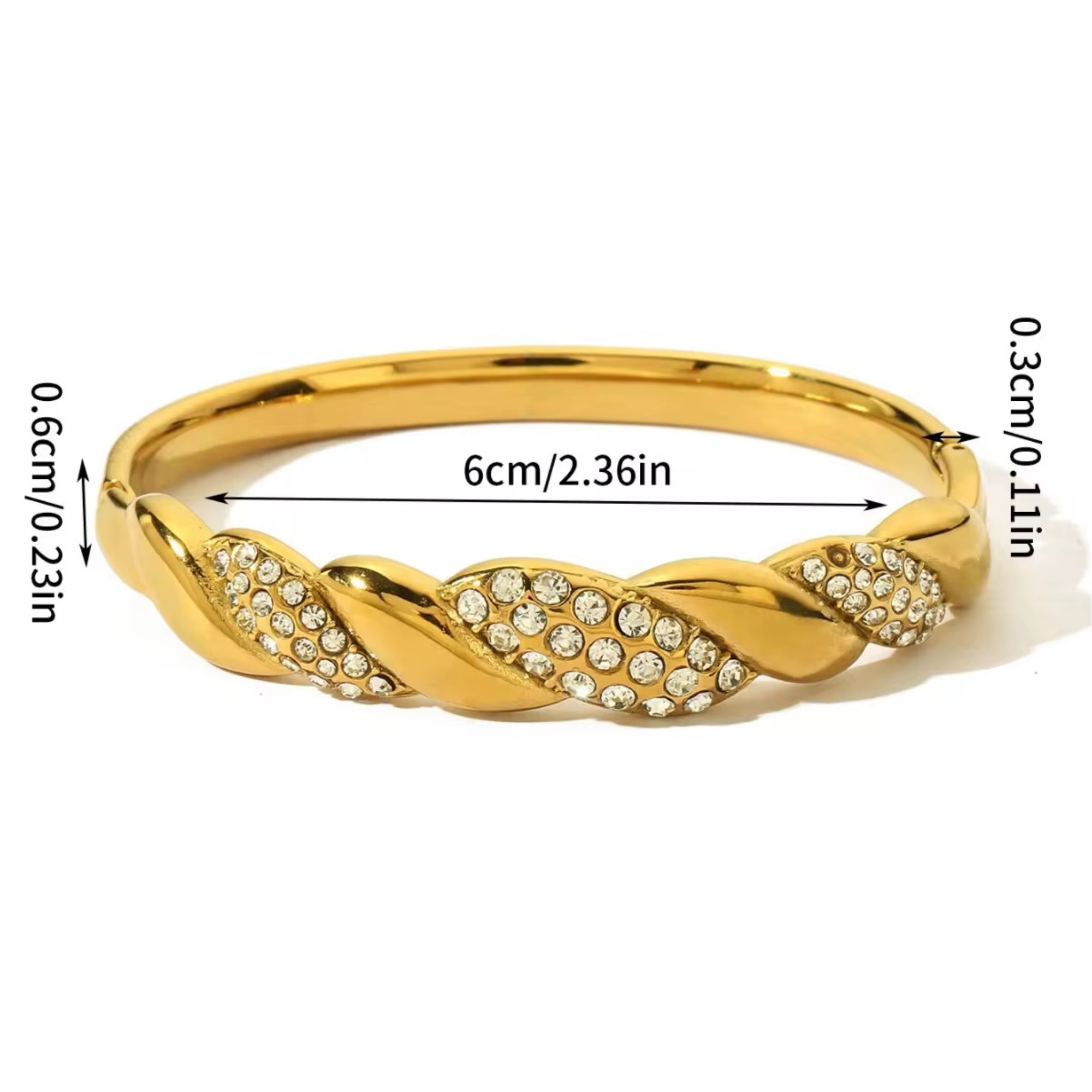 Twisted Crystal Bangle