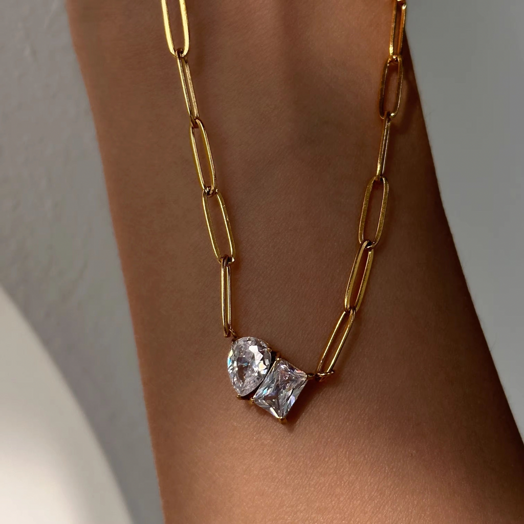 Twinning Zircon Necklace