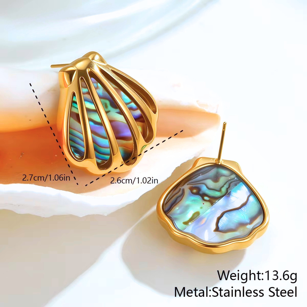 Abalone Shell Set ( Necklace and Earrings)