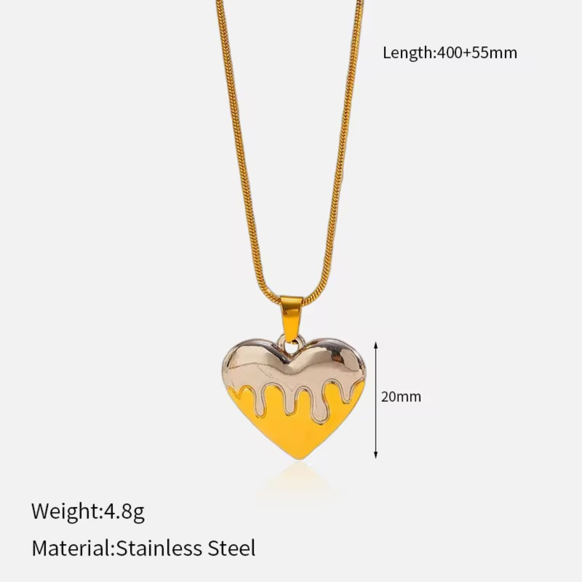Melted Heart Necklace