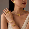 Bowina Set ( Necklace + Earrings + Ring + Bracelet)