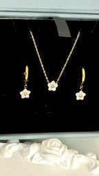 Luna Fleur Set ( Necklace and Earrings)