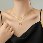 Moon & Star Necklace