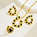 Leaf Trail Set ( Necklace + Earrings + Ring )
