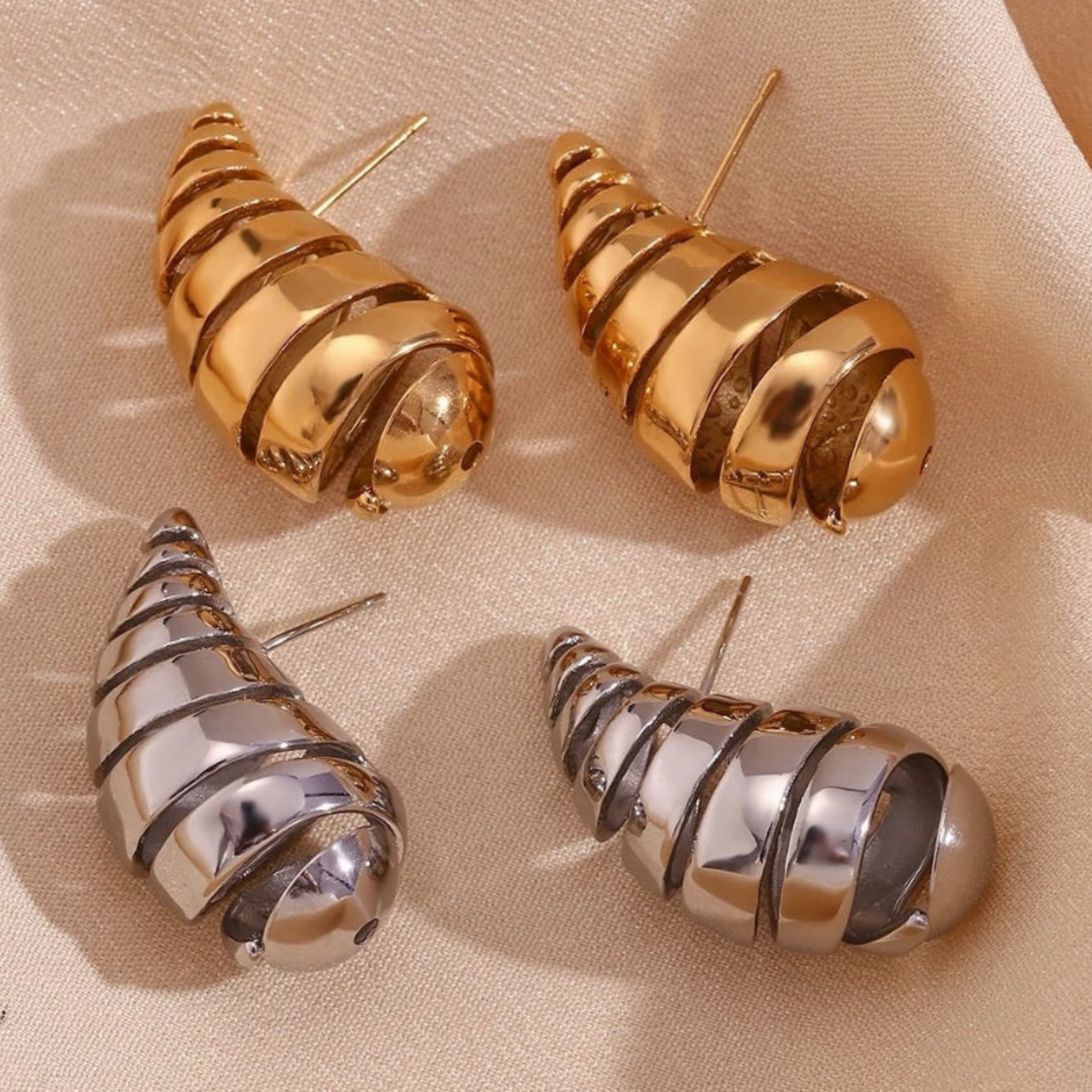 Botega Striped Earrings