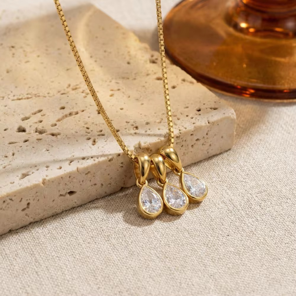 Teardrop Trio Necklace