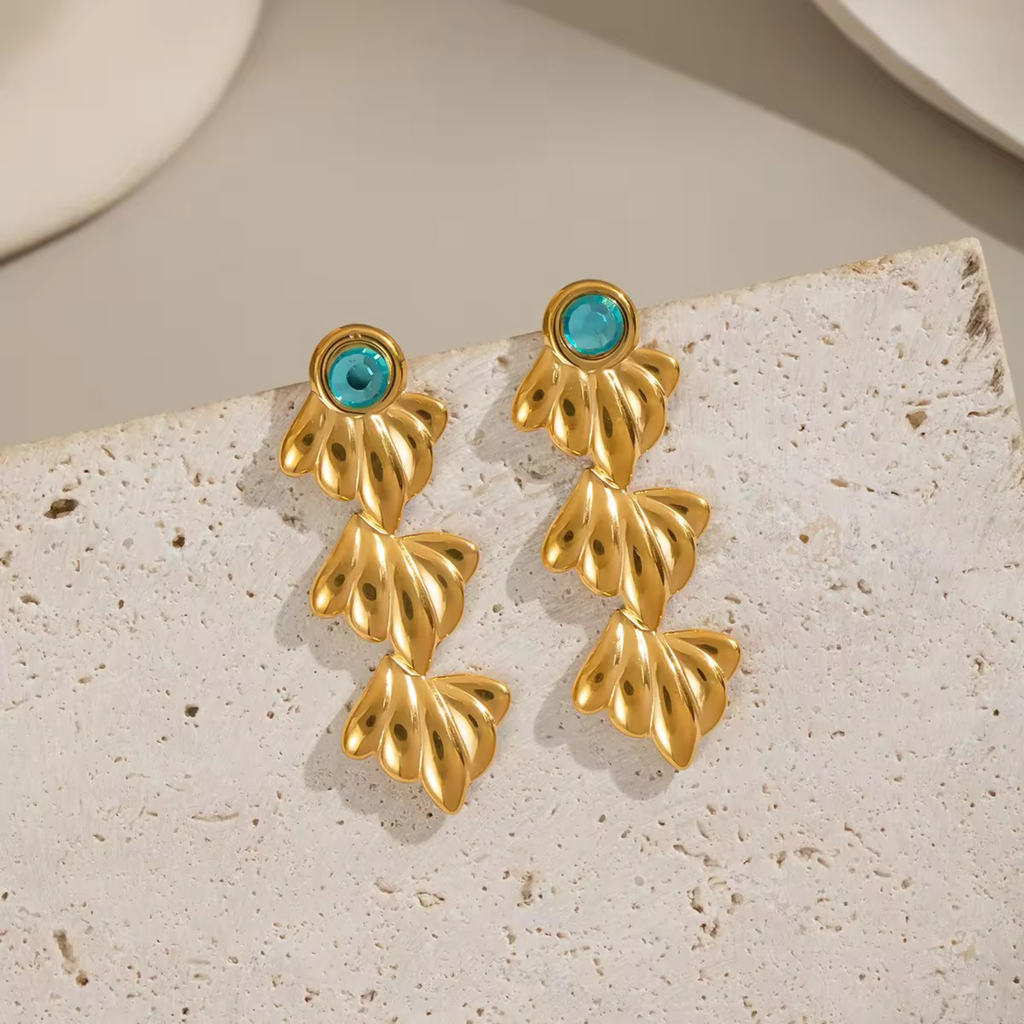 Blue Mist Drop Earrings