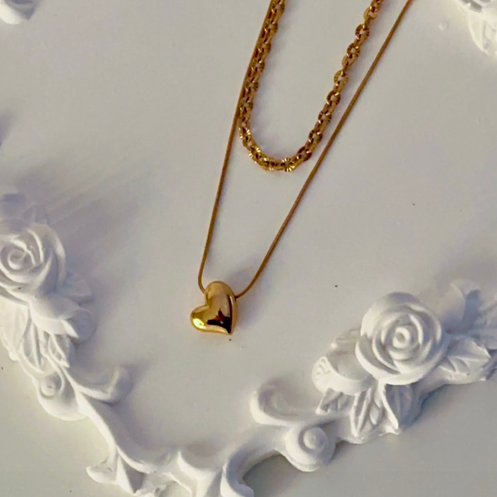 Double layered Heart Necklace