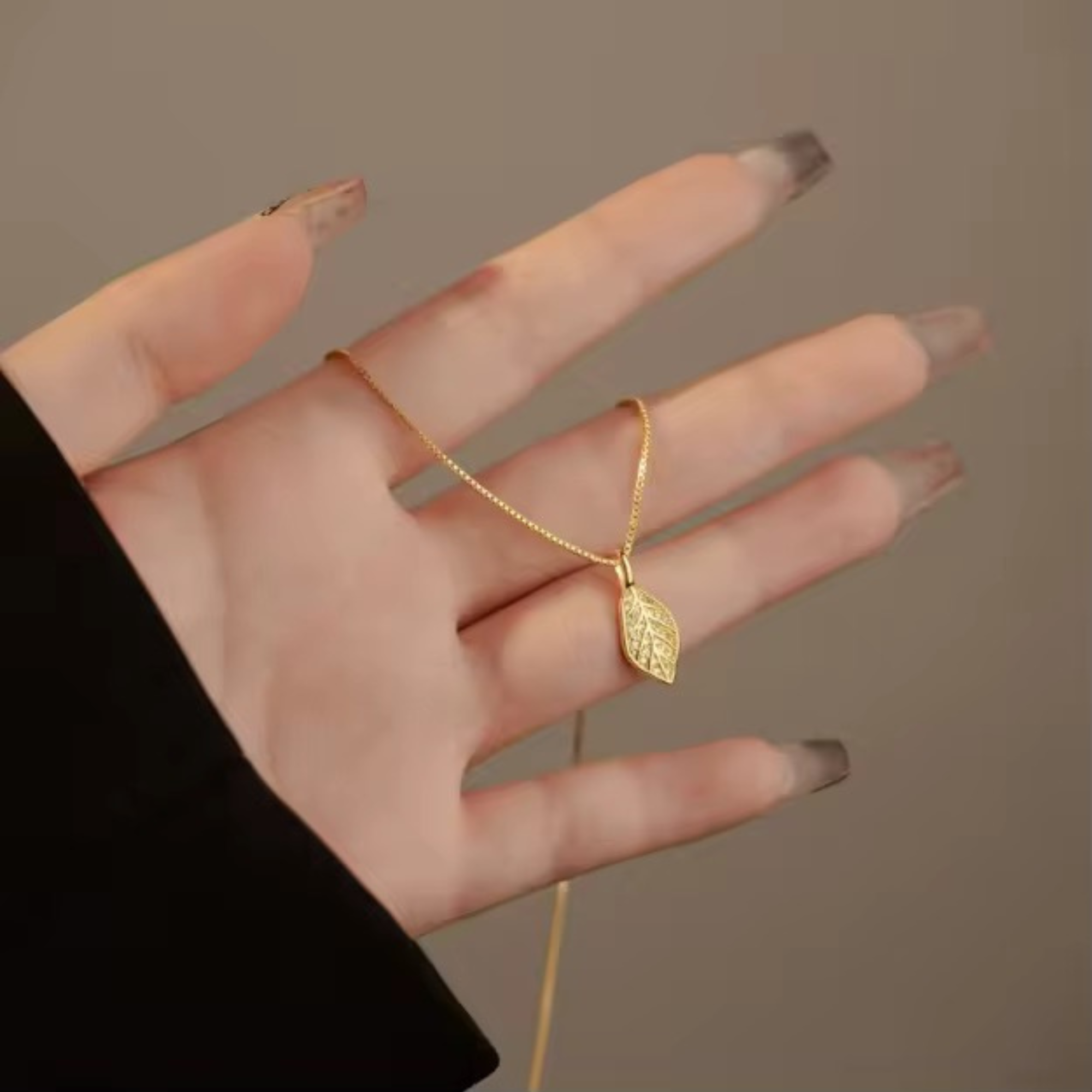 Gilded Leaf Necklace