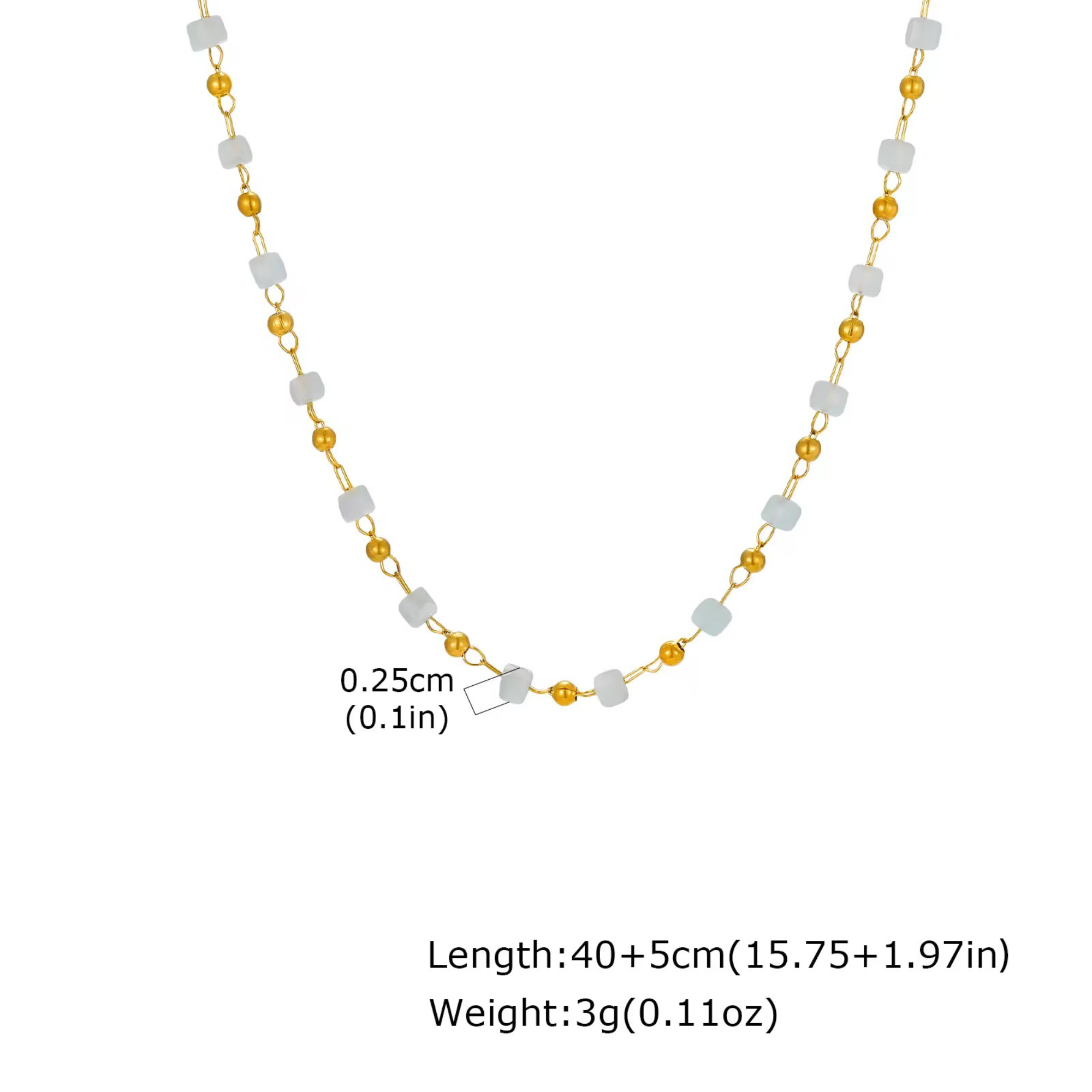 Celestial Jade Bead Necklace