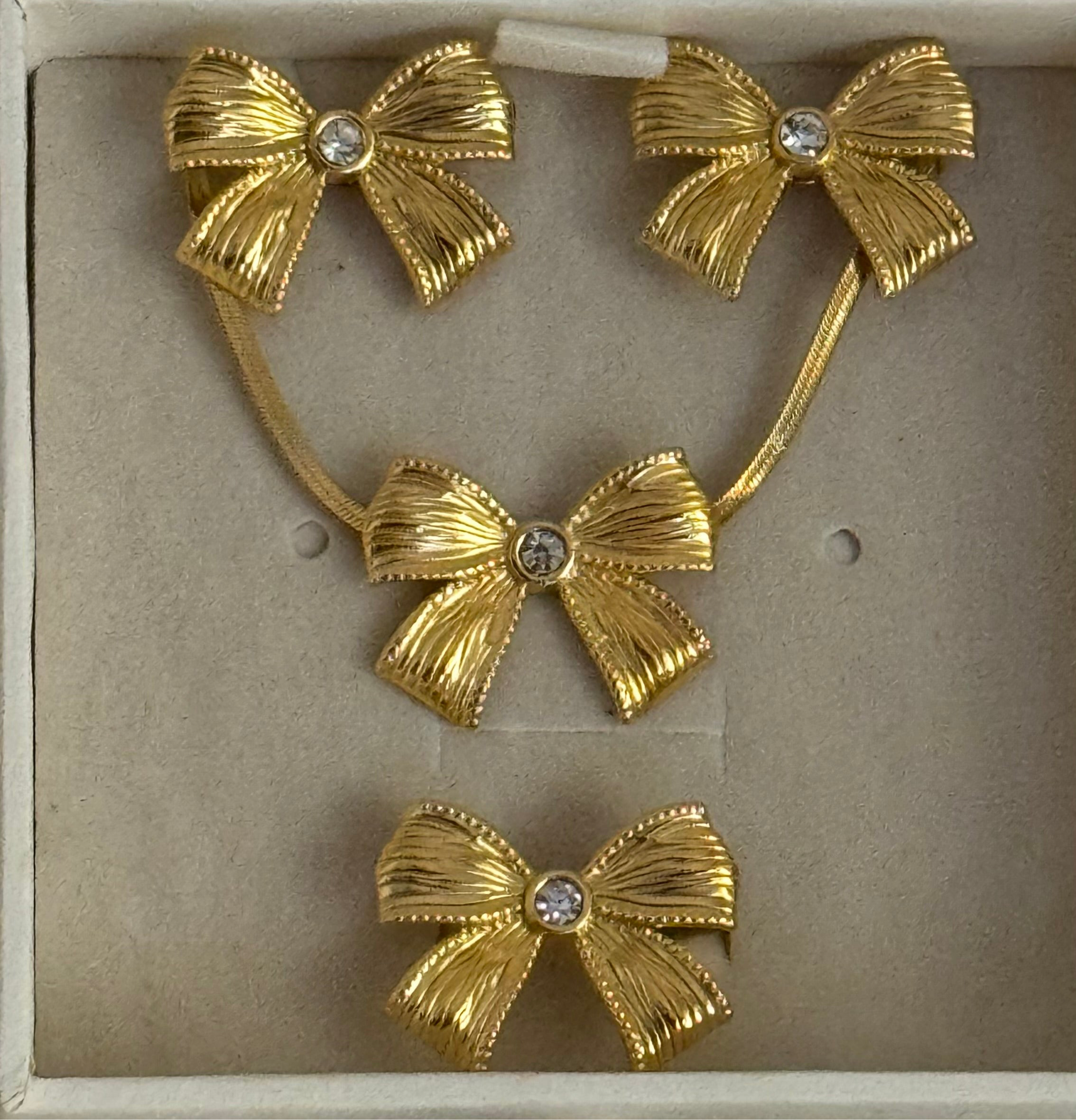 Bowina Set ( Necklace + Earrings + Ring + Bracelet)