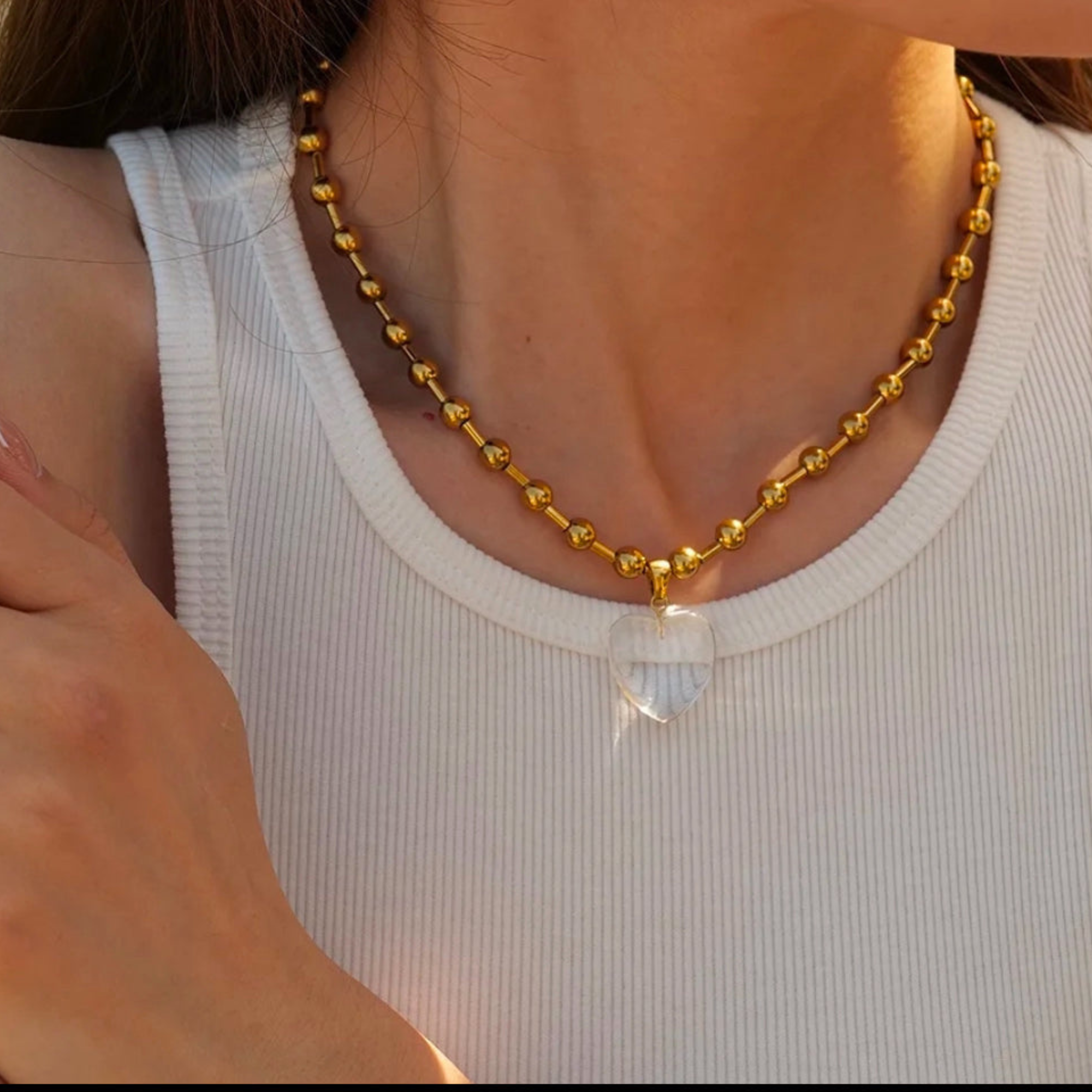 Beaded Heart Necklace