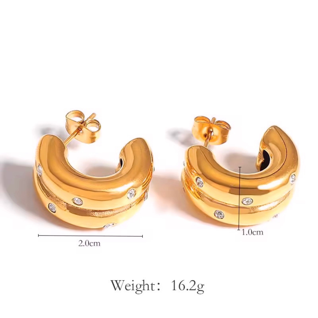 Riley Twin Studded Hoops