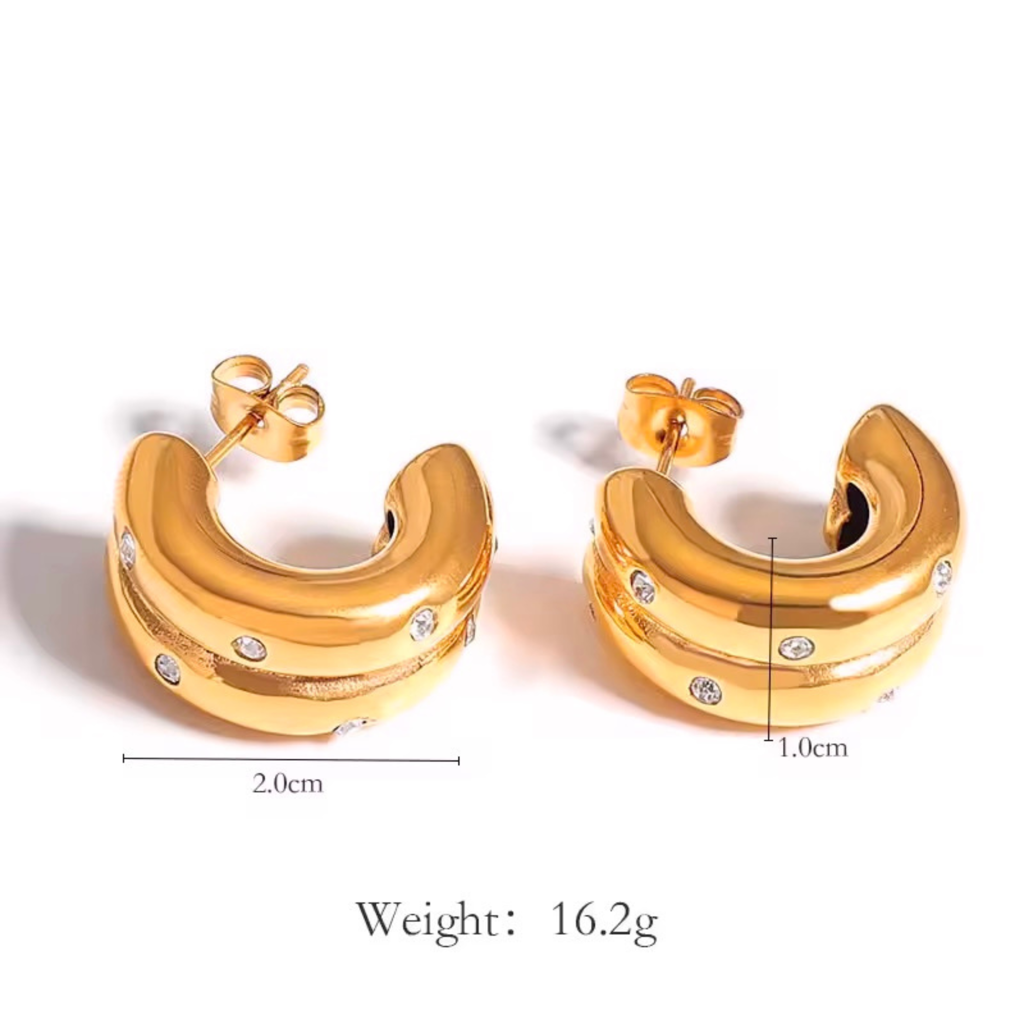 Riley Twin Studded Hoops