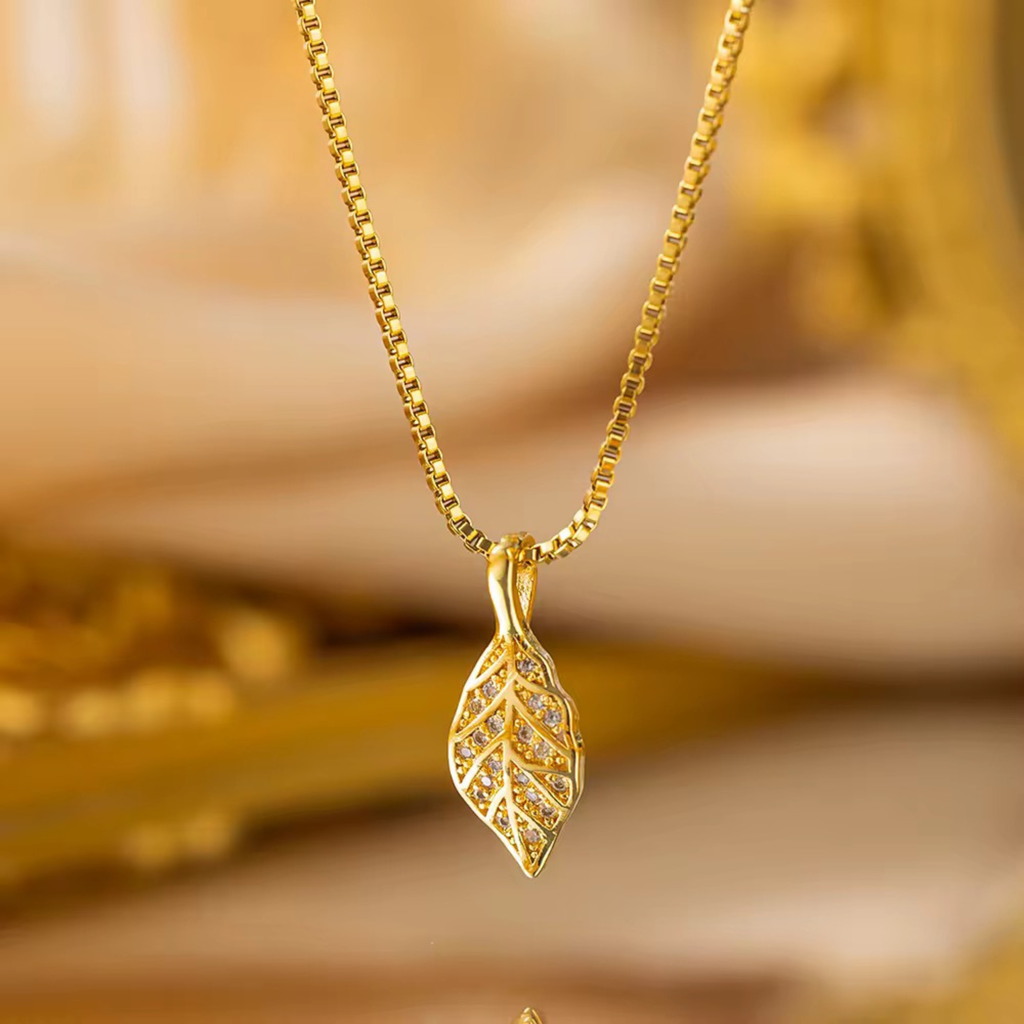 Gilded Leaf Necklace