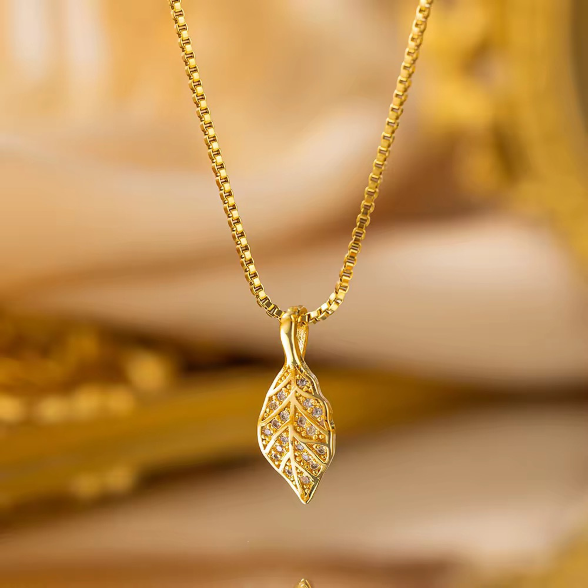 Gilded Leaf Necklace