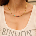 Rainbow Evil Eye Necklace