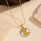 Rose Mixed Metal Necklace