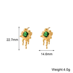 Molten Gold Stone Studs