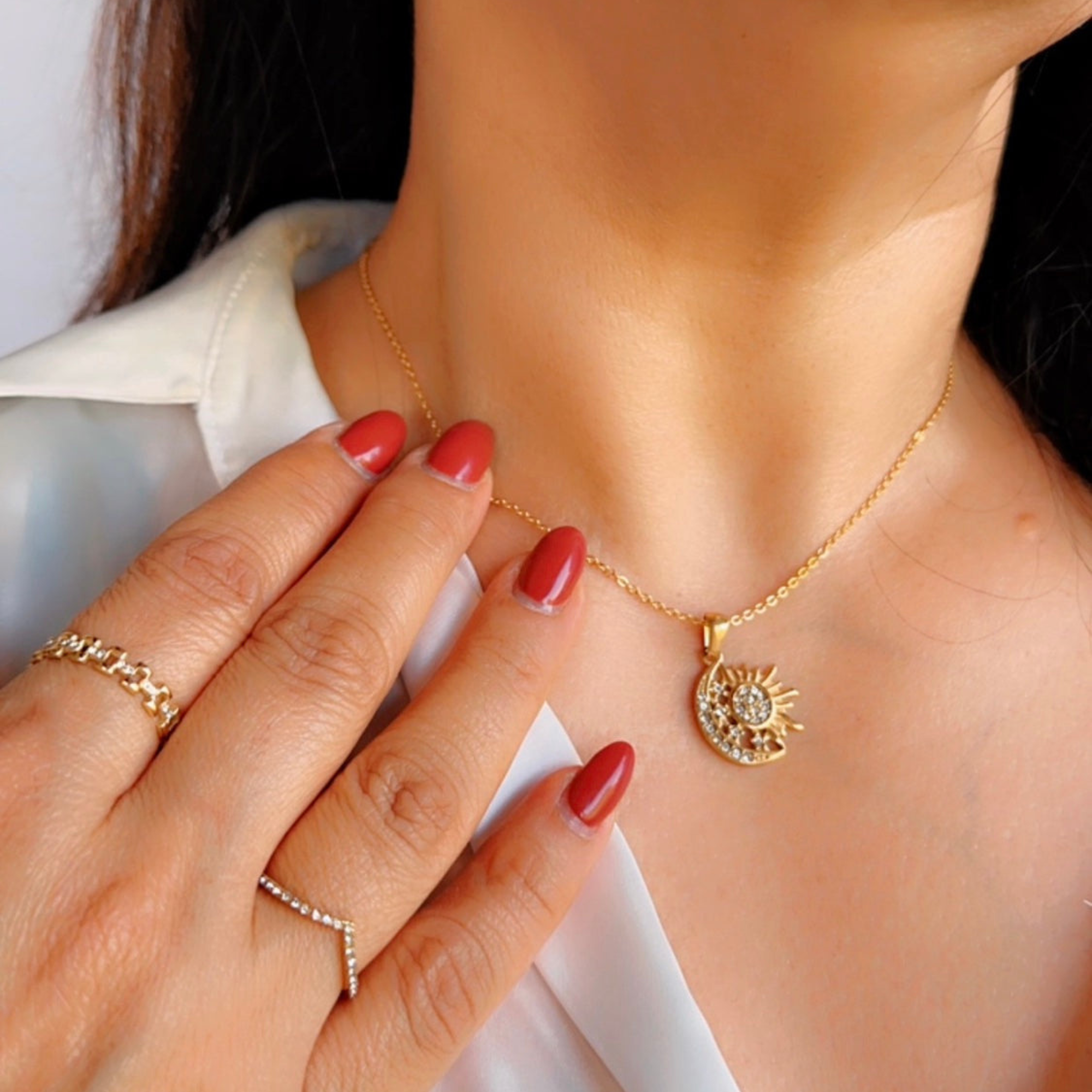Celestial Sun & Moon Necklace