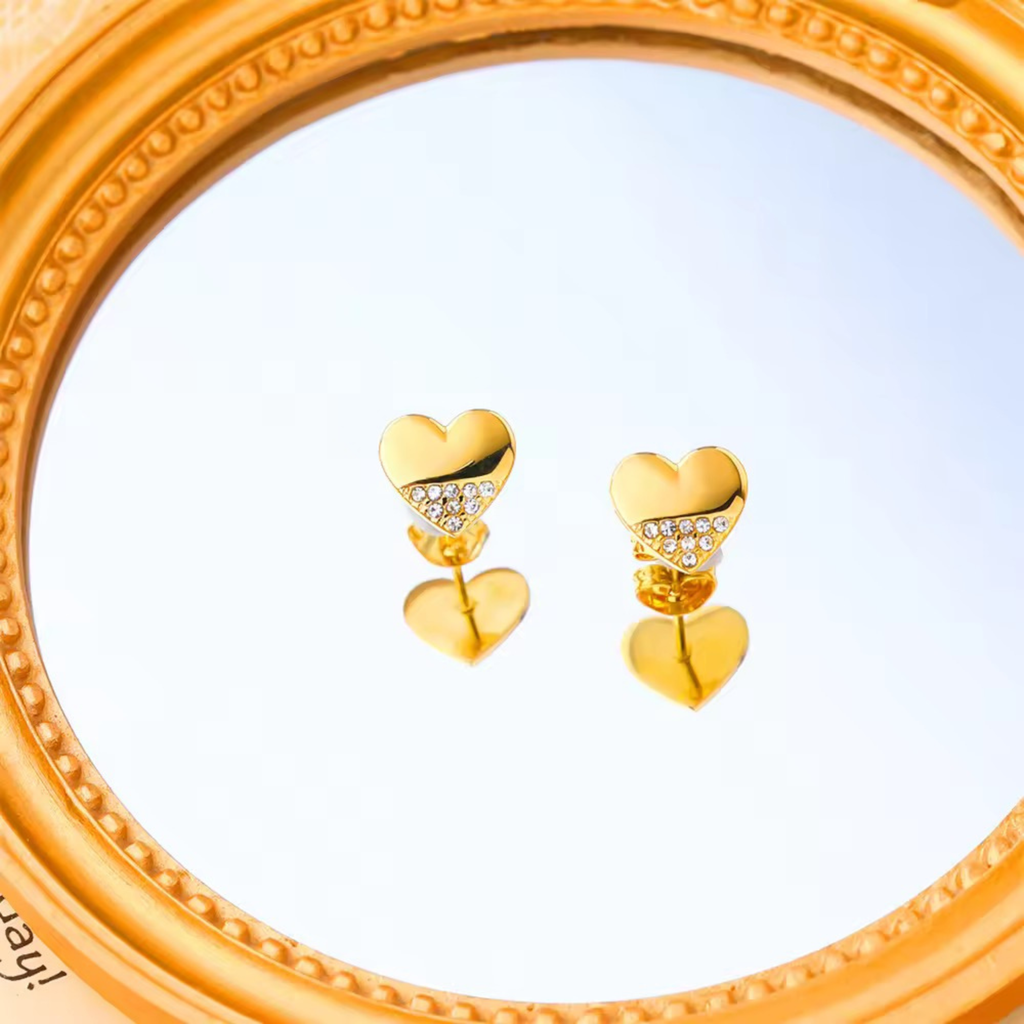 Hope heart studs