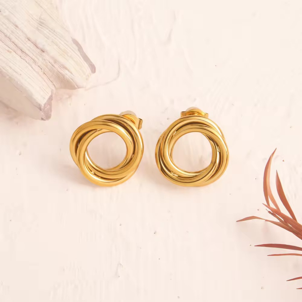 Spindle Gold Earrings