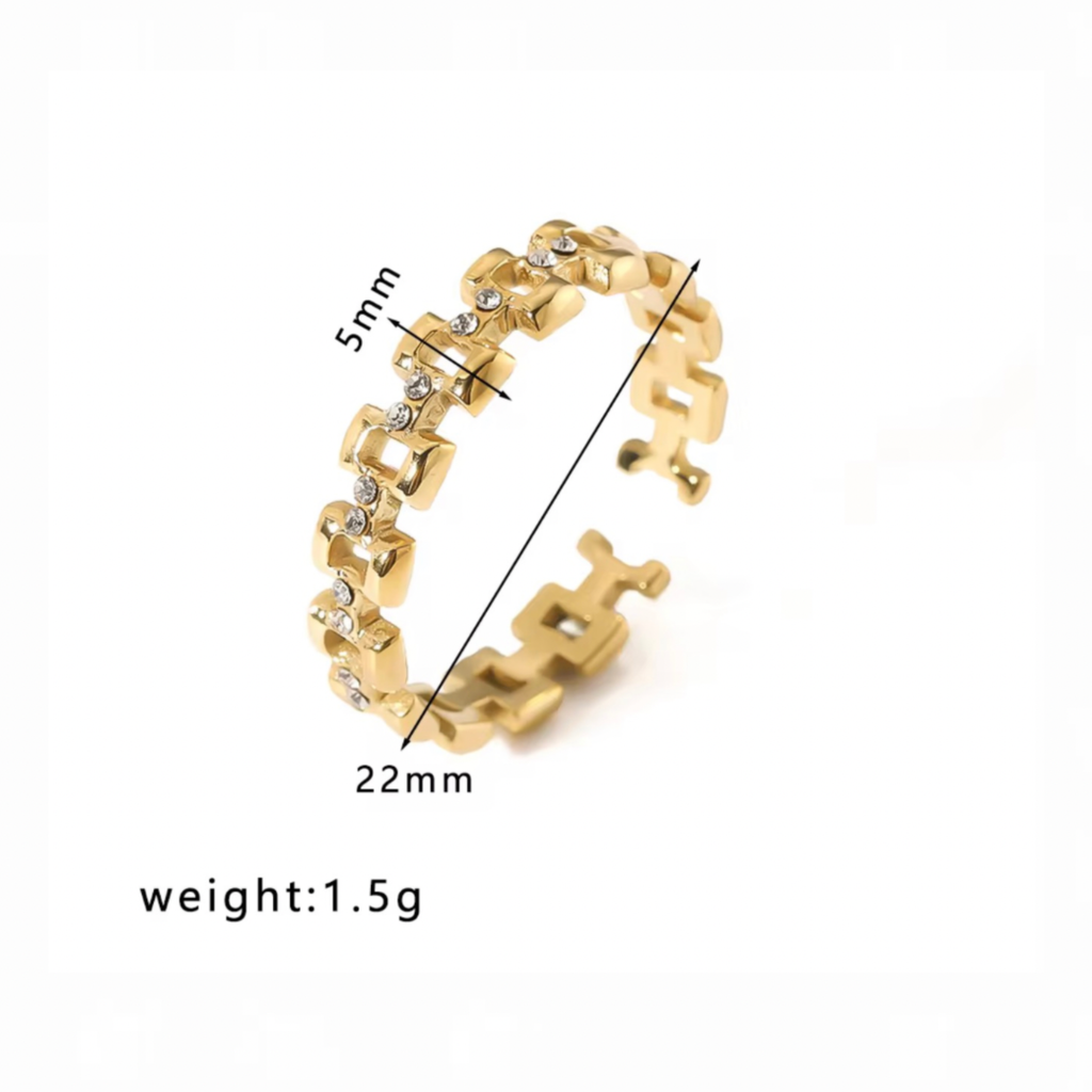 Maria Zircon Studded Ring