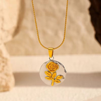 Rose Mixed Metal Necklace