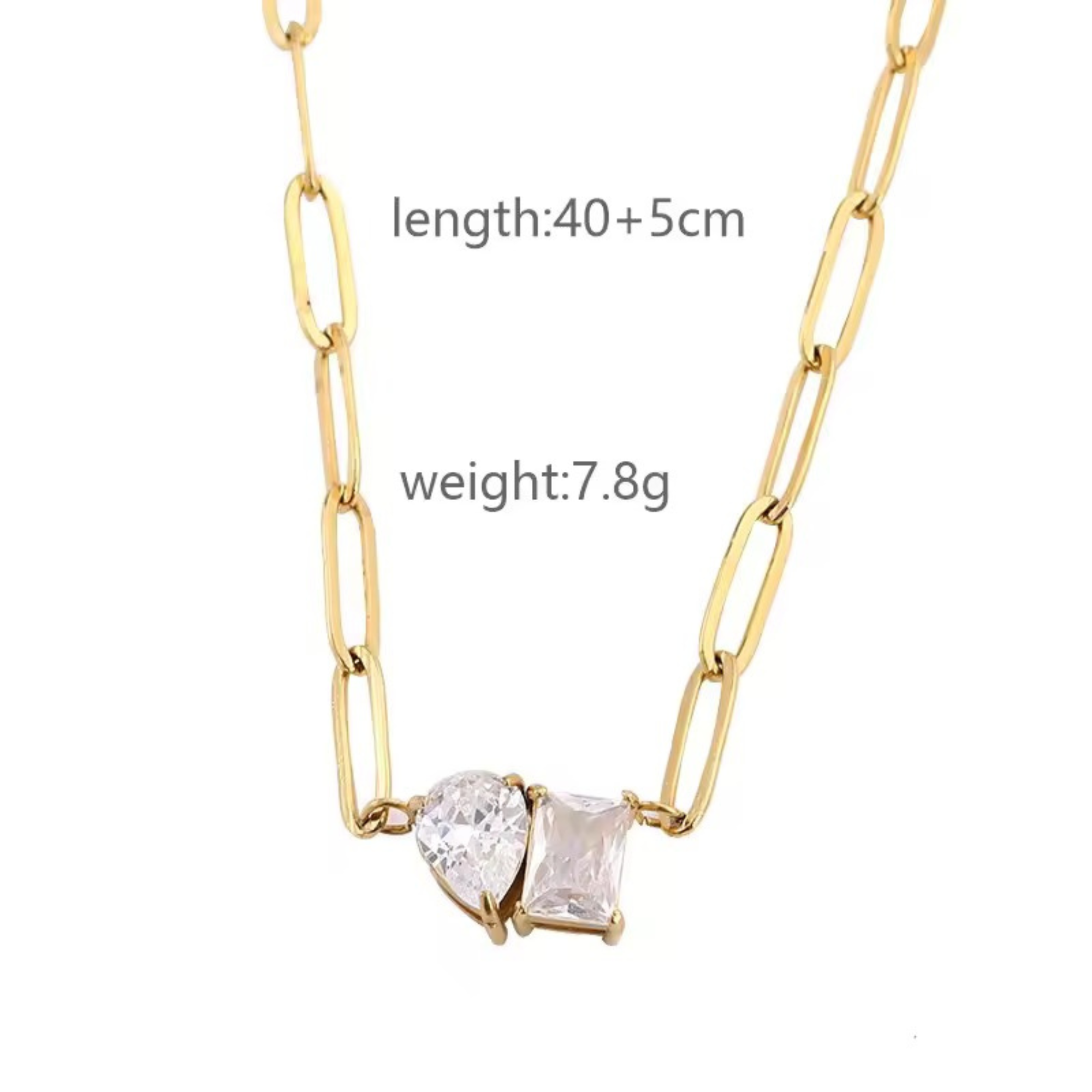 Twinning Zircon Necklace