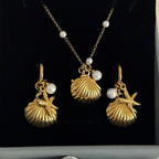Starlit Shores Set ( Necklace and Earrings)
