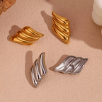 Golden Ripple Studs