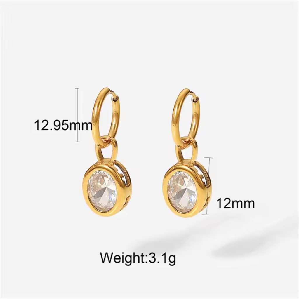 Elia Zircon Drop Hoops