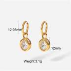 Elia Zircon Drop Hoops