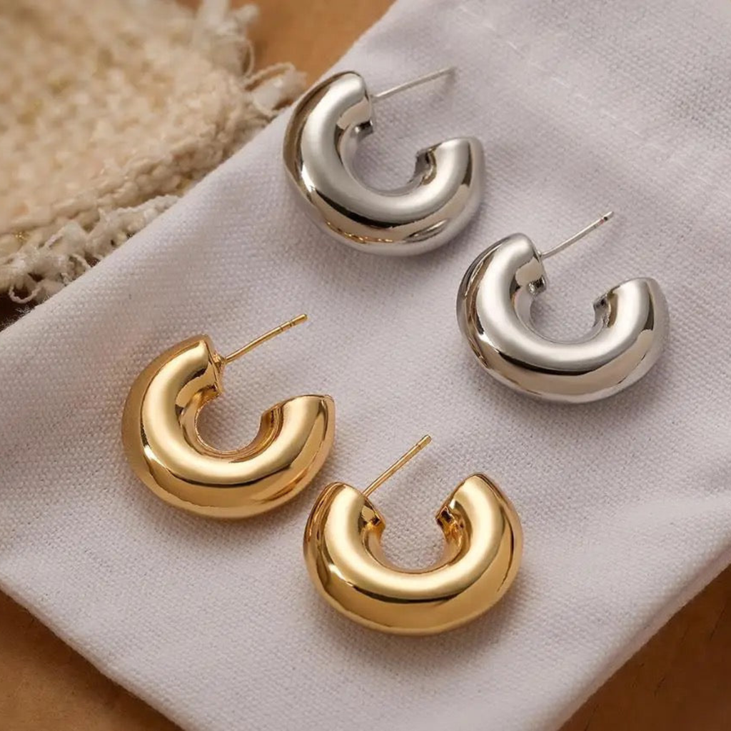 Bold C-Shaped Hoops