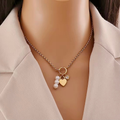 Aleena Triple Charm Necklace