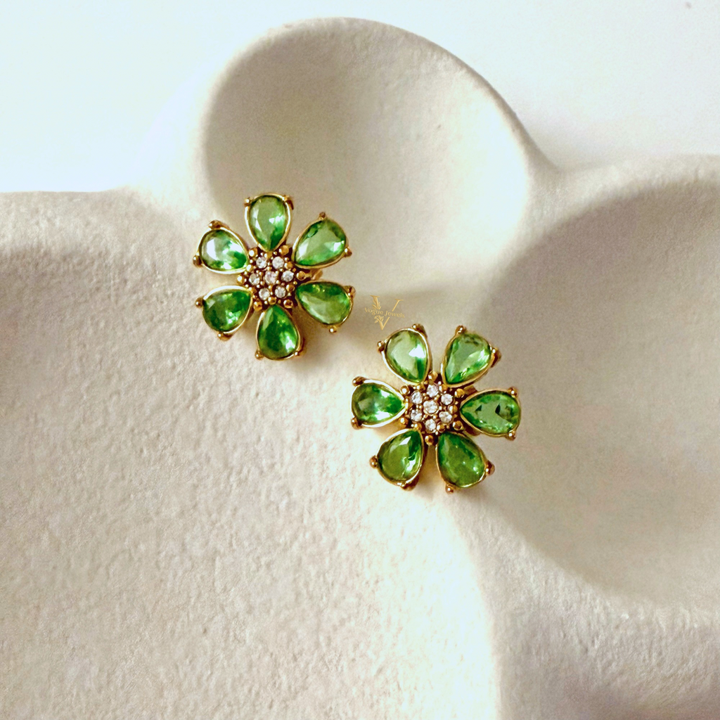 Emerald Bloom Earrings