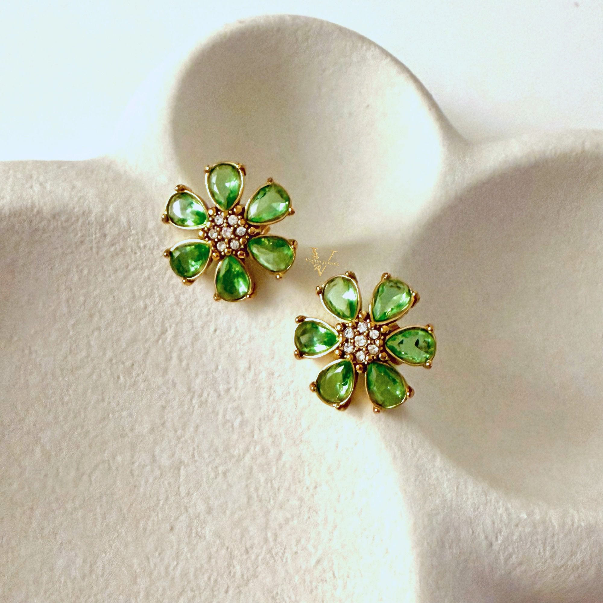 Emerald Bloom Earrings