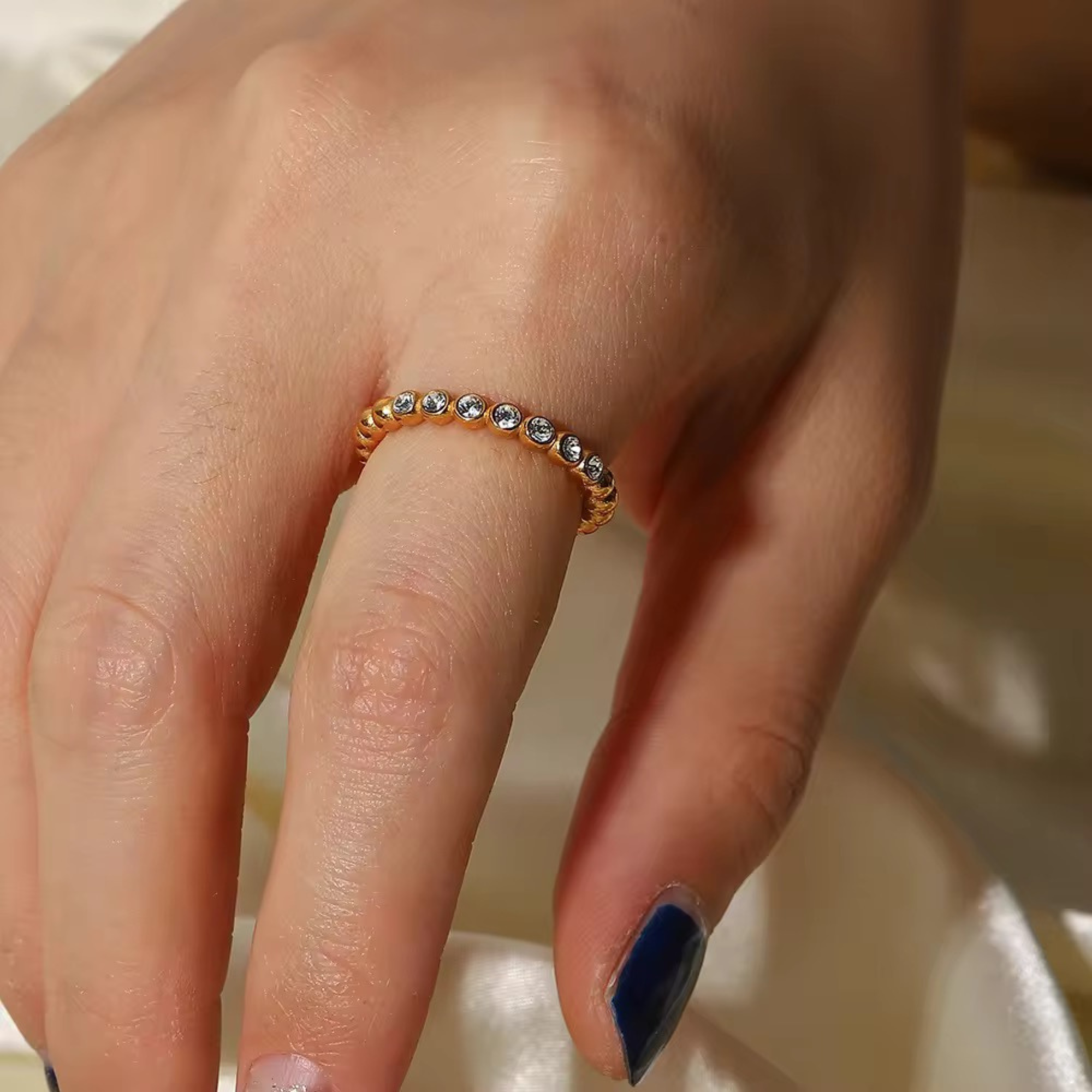 Jannat Adjustable Zircon Ring